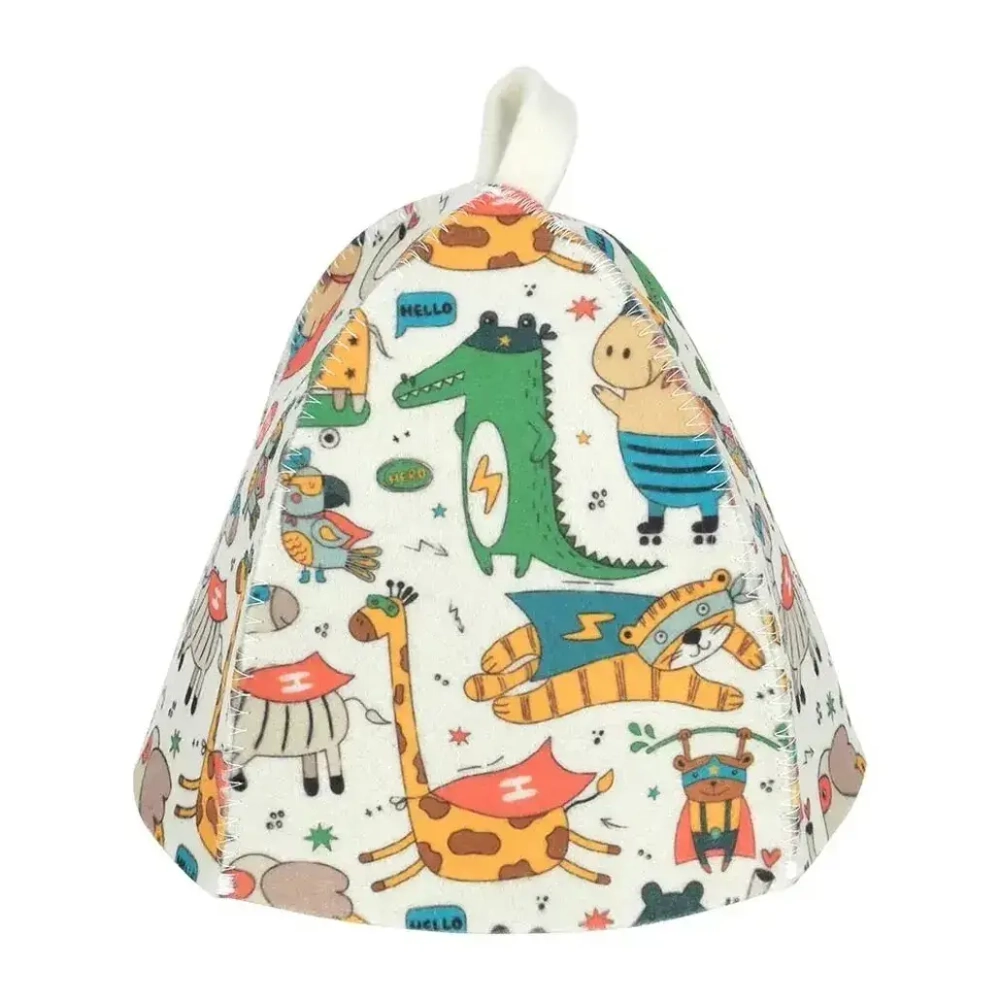 Шапка для бани и сауны детская «Супер герои» «Банные штучки», войлок