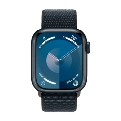 Apple Watch Series 9, 45 мм, алюминий цвета "тёмная ночь", спортивный ремешок "тёмная ночь"