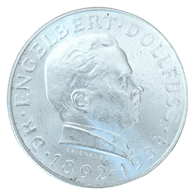 Монета 2 шиллинга 1934 "Смерть Энгельберта Дольфуса"