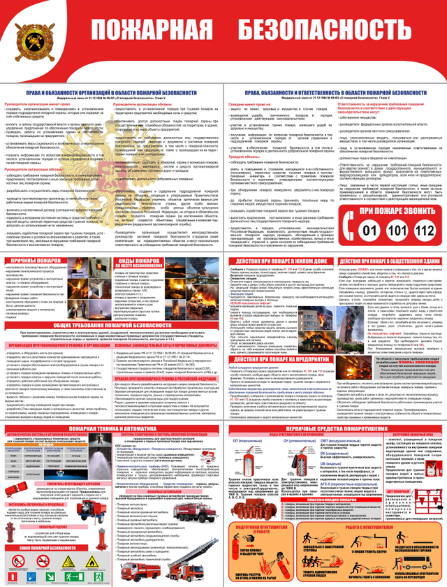 Информационный стенд "Пожарная безопасность"