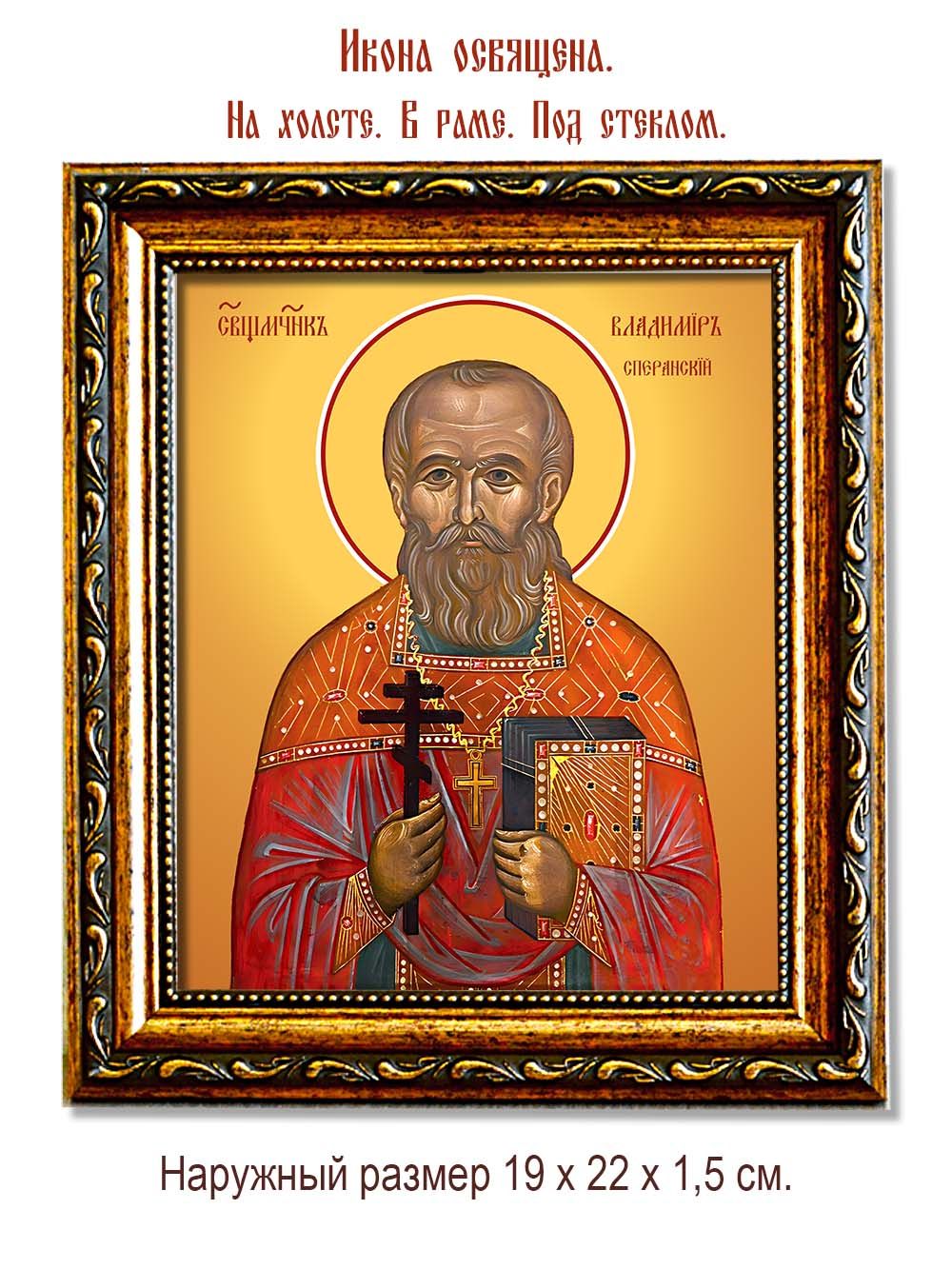 Владимир Сперанский священномученик. Икона на холсте.