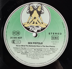 Винтажная виниловая пластинка LP Never Mind The Bollocks Here is The Sex Pistols (Germany 1987)