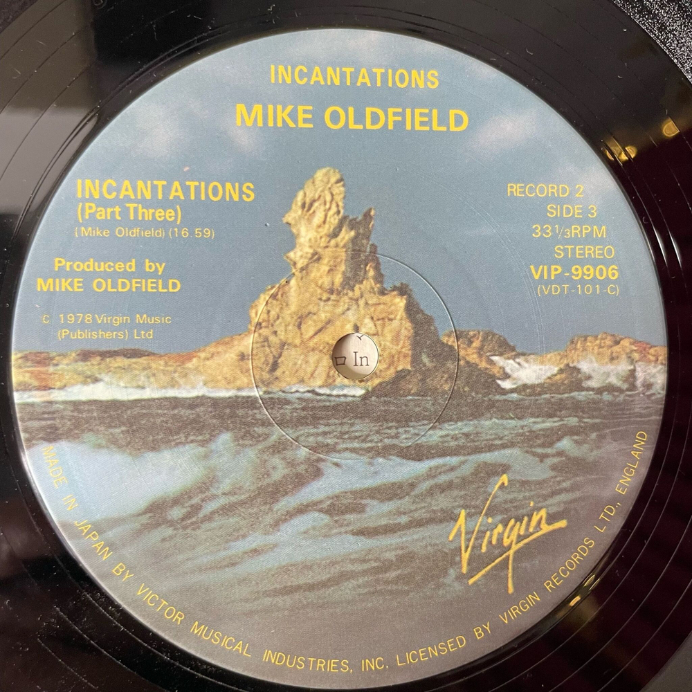 Винтажная виниловая пластинка LP Mike Oldfield Incantations (Japan 1978) (Obi)