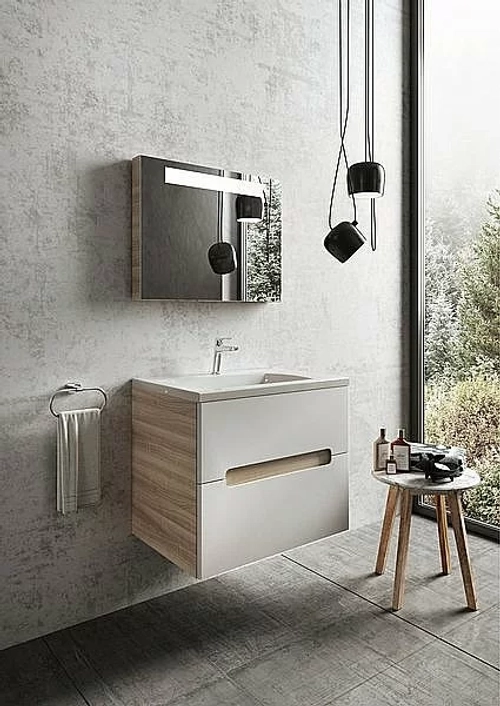 Тумба с раковиной Ravak Classic II SD 800 корпус латте/дверки белые