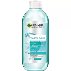 GARNIER Мицеллярная вода для снятия макияжа, очищения кожи и матирующего эффекта, для чувствительной жирной и комбинированной кожи "Чистая Кожа" Skin Naturals, 400 мл