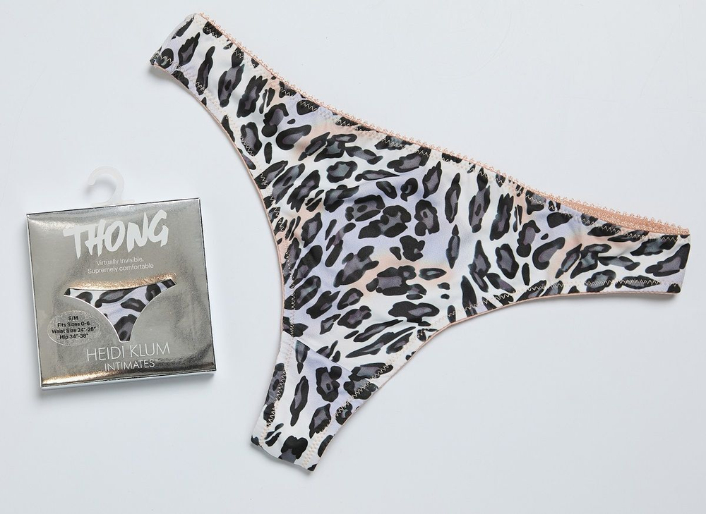 Классические трусики-стринги с леопардовым принтом (Размер: M-L) (Цвет: леопард)