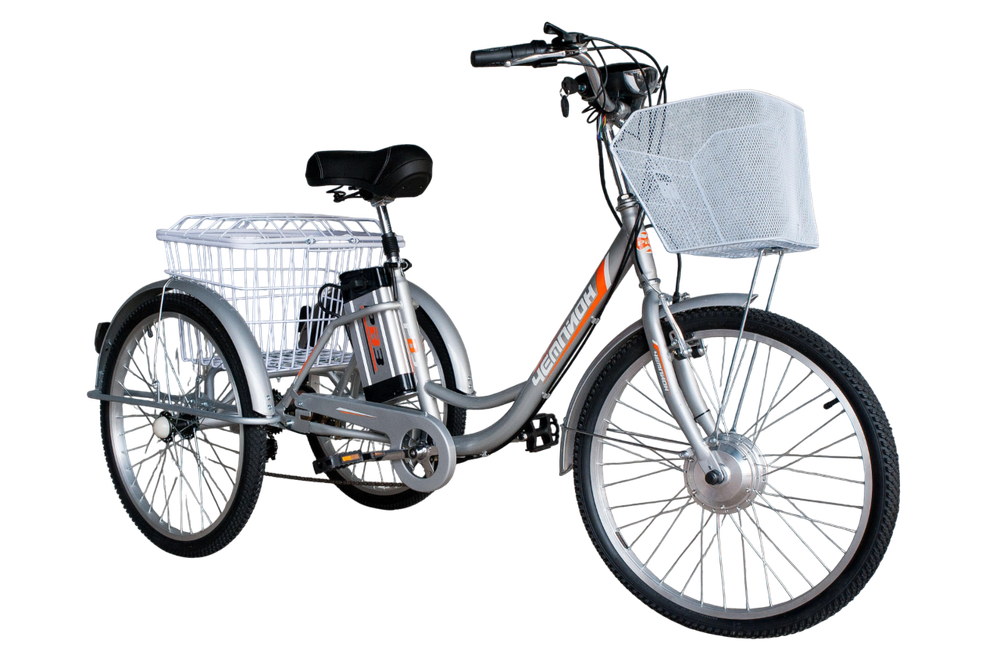 Электровелосипед 24" трехколесный РВЗ Чемпион 6 ск., 350Вт, 15Ач