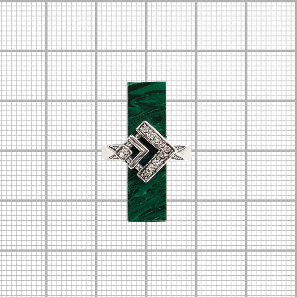 "Равенство"  кольцо в серебряном покрытии из коллекции "Самоцветы" от Jenavi