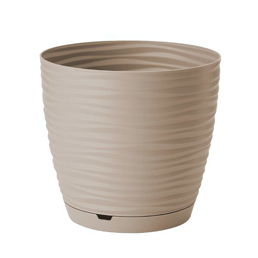 Горшок для цветов Saffron 5,4 л с поддоном (бежевый)