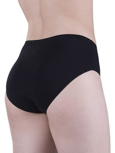 Классические женские слипы с сердечками на бейке (Размер: L) (Цвет: черный)