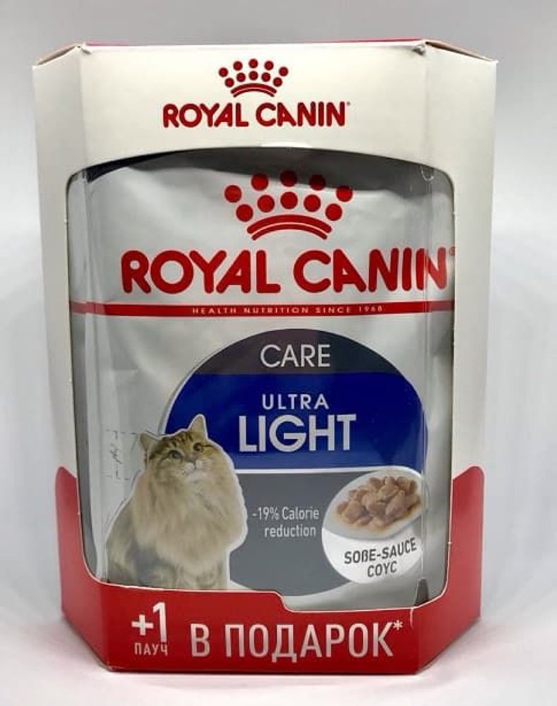 Royal Canin 85г Ultra Light Корм д/кошек желе (4шт+1шт) Royal Canin 85г Ultra Light Корм д/кошек желе (4шт+1шт)
