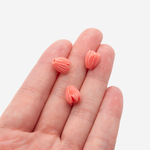 Подвеска резная "Магнолия", 10*8мм, коралловая пудра