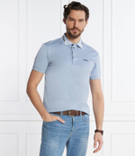 Поло PAUL CURVED BOSS GREEN - голубой(50469245)