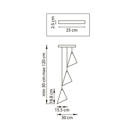Люстра подвесная Cone GW Lightstar 757036