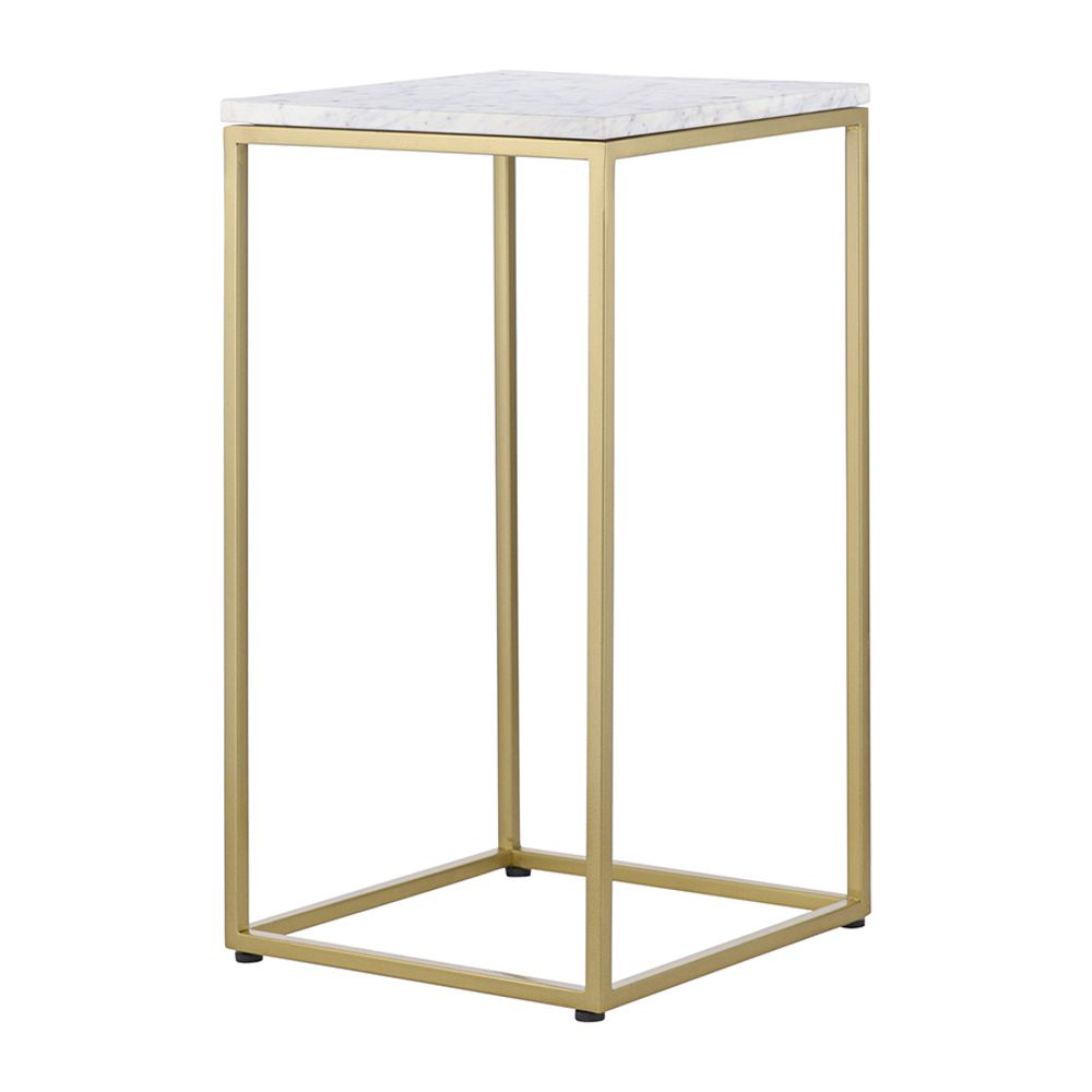 Набор из 2-х столиков Mayen Gold, белые/золотистые