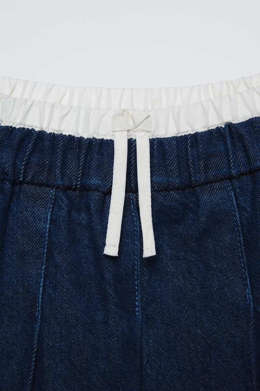 ZARA КОМБИНИРОВАННАЯ ДЖИНСОВАЯ ЮБКА, СИНИЙ