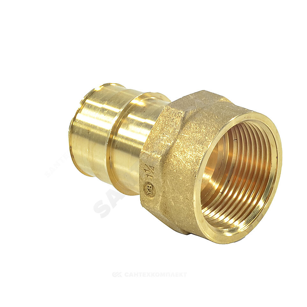 Муфта для PE-X труб радиальная латунь Дн 25х1/2" ВР РОС