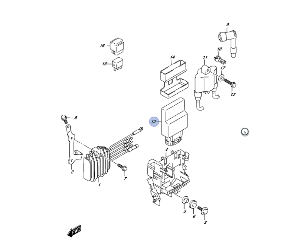 Блок управления Suzuki DF9.9-DF20 33920-89L30-000