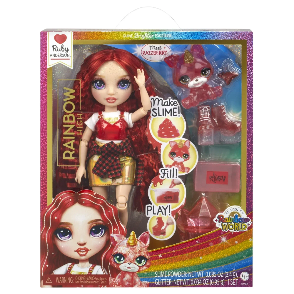 Кукла Rainbow High Ruby со слаймом и питомцем