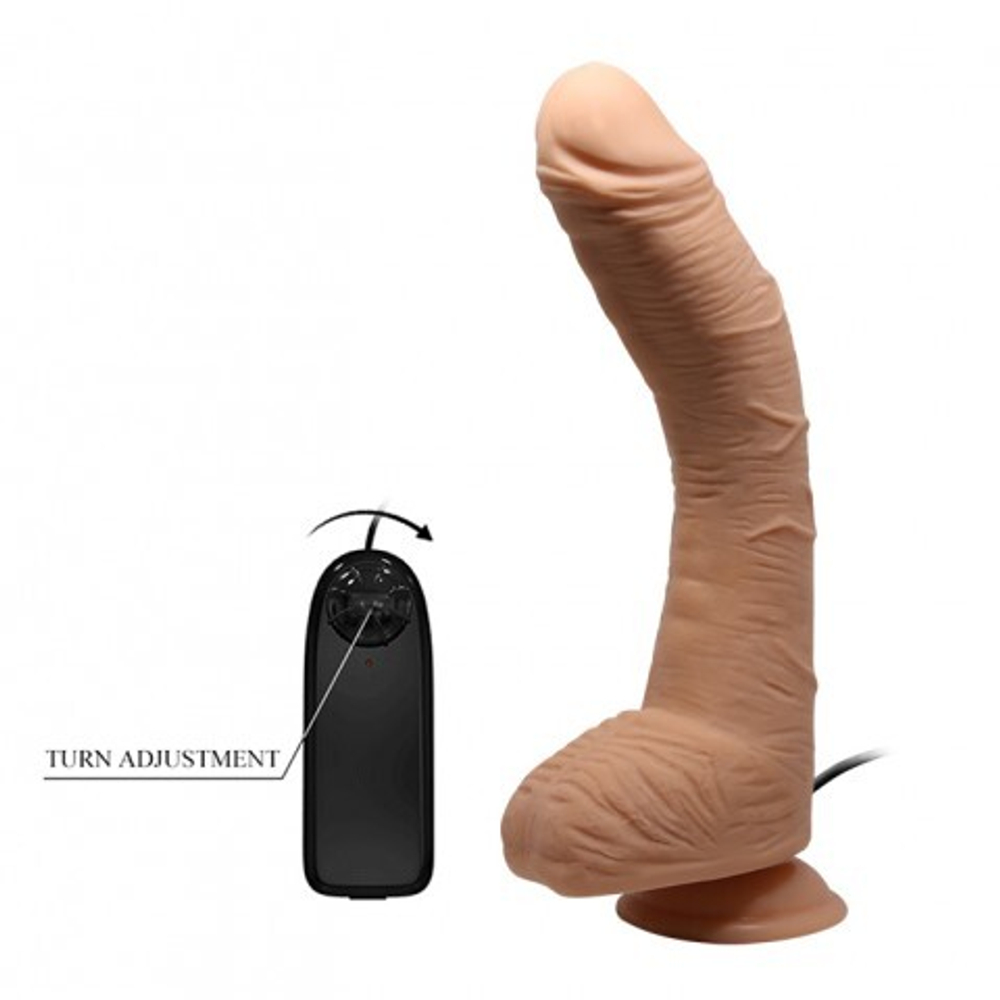 Фаллоимитатор Beautiful Alex Dildo с вибрацией и пультом управления (28,2×5 см) светлый