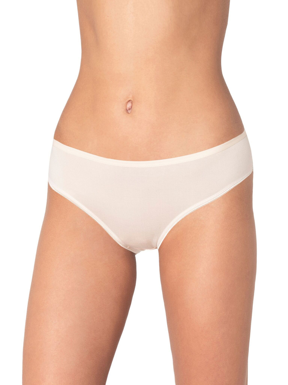 Бамбуковые трусики-слипы с кружевными элементами (Размер: M) (Цвет: белый)