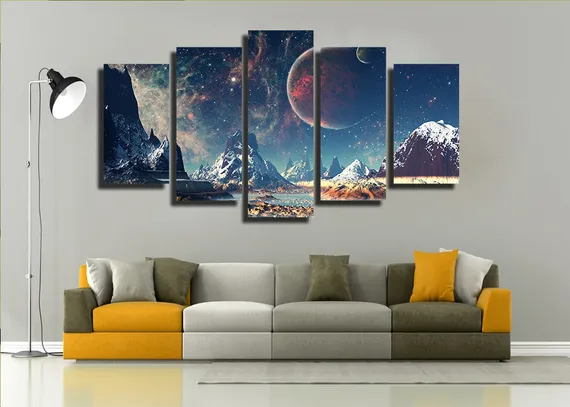 Модульная картина "Космический пейзаж"