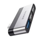 OTG переходник Type-C/USB (AM) Borofone DH1 3USB 3.0 black