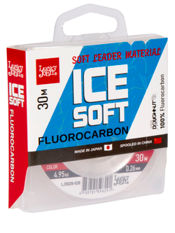 Леска монофильная зимняя Lucky John Ice Soft Fluorocarbon 30 м, 0.26 мм