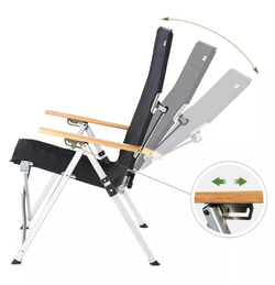 Кресло туристическое Naturehike складное, регулируемое, хаки, до 140 кг