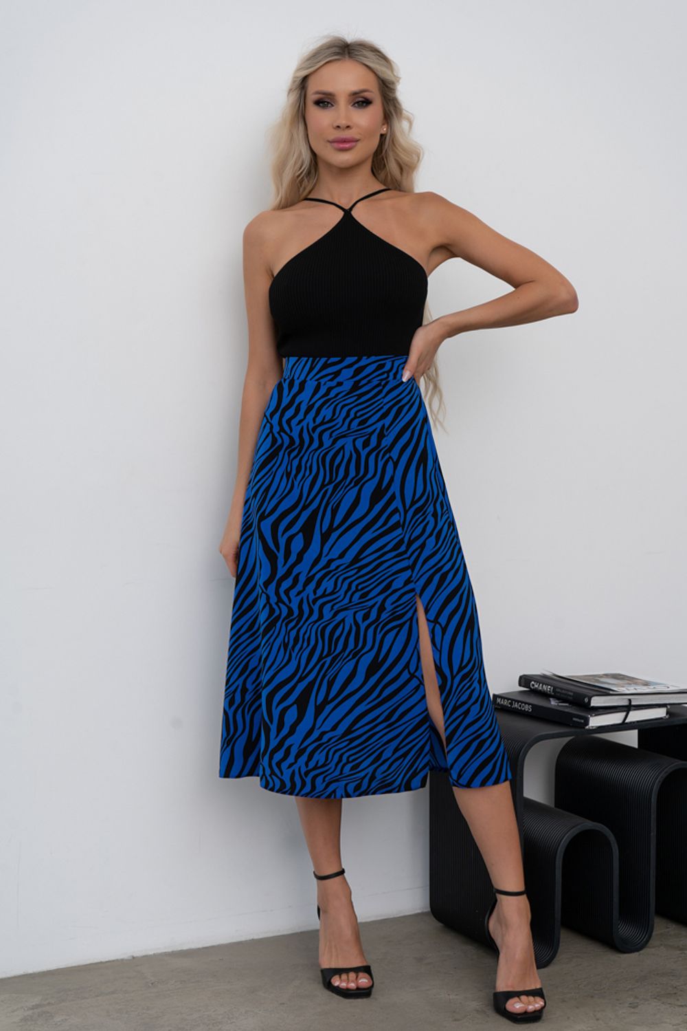 Юбка (черный/синий) Ю11-16/5 Nikol