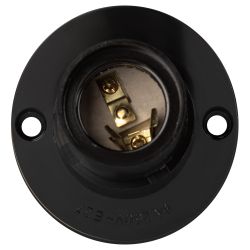 Патрон ЭРА Е27 настенный бакелит черный без наклейки групповая упаковка 50 шт