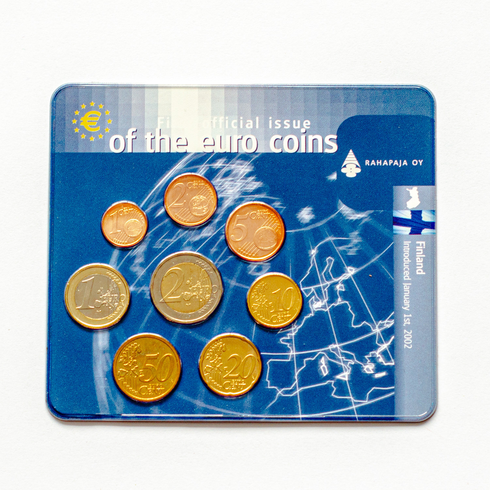 Finland 1999 - 2001 Year Set: First Official Issue of the Euro Coins