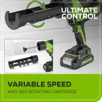 Пистолет для герметиков аккумуляторный 24В Greenworks G24CAU (без АКБ и ЗУ) 3501707