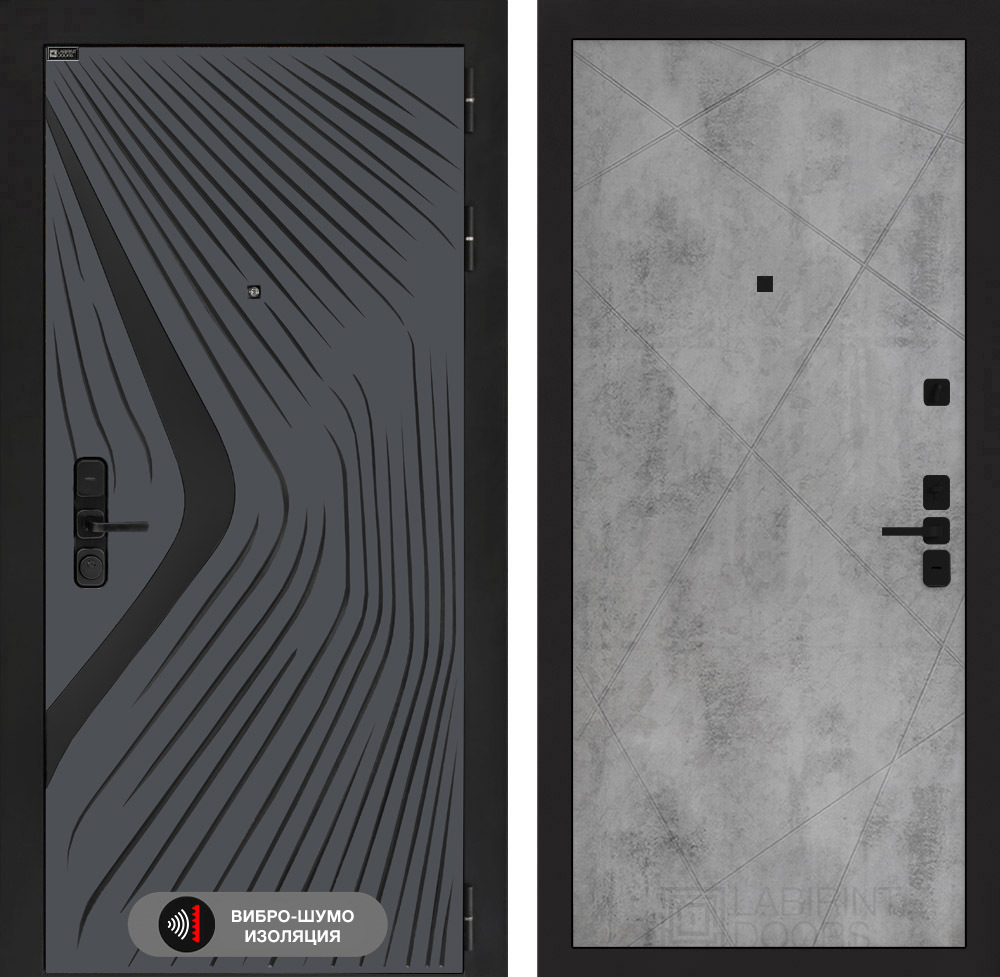 Входная дверь Лабиринт LEOLAB - 24 Бетон светлый