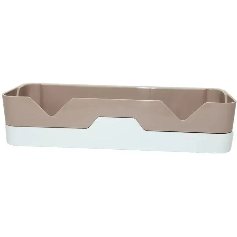 Полка многофункциональная прямая беж/бел