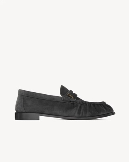 Мужские графитовые замшевые лоферы Cassandre YSL