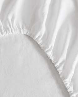 Простыня на резинке Zara Home хлопок, лён 100%, однотонный, 7150/900