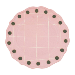Тарелка обеденная Bitossi Home Pink Green Dots (27 см)