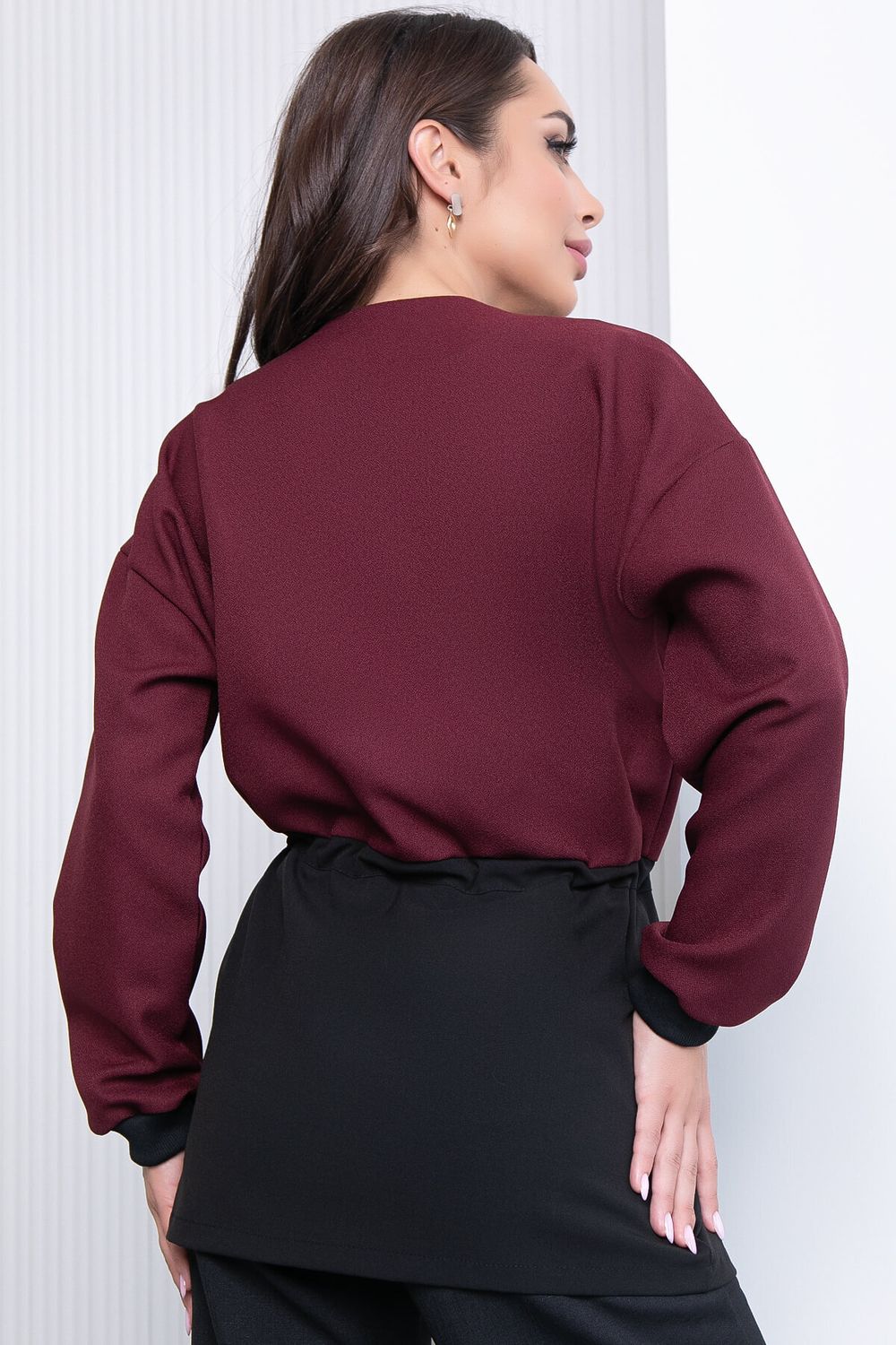 Жакет "На стиле" (блэк/бордо) Б7071 LT Collection