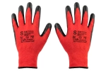 Перчатки нейлоновые с латексным обливом Samtools красно-черные (р. 9)