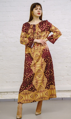 Платье "Золотное 2", по мотивам русского золотного шитья в церковных одеяниях