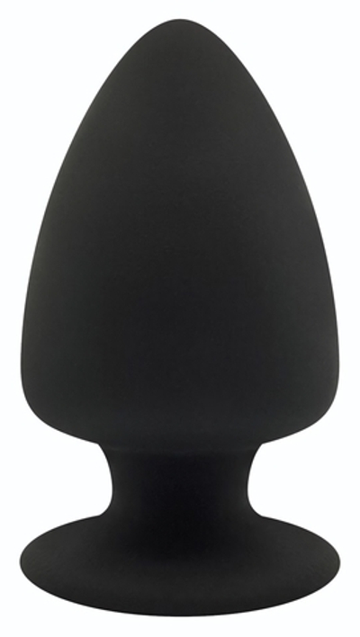 Черная анальная втулка Premium Silicone Plug M - 11 см. (Цвет: черный)