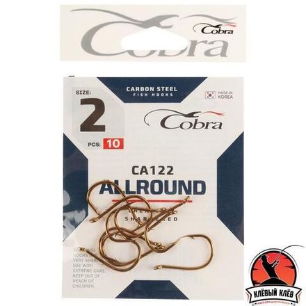 Крючки Cobra ALLROUND сер. CA122 разм. 006 10шт.