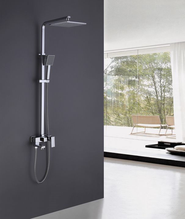 Душевая стойка ABBER Daheim AF8216L с изливом, хром