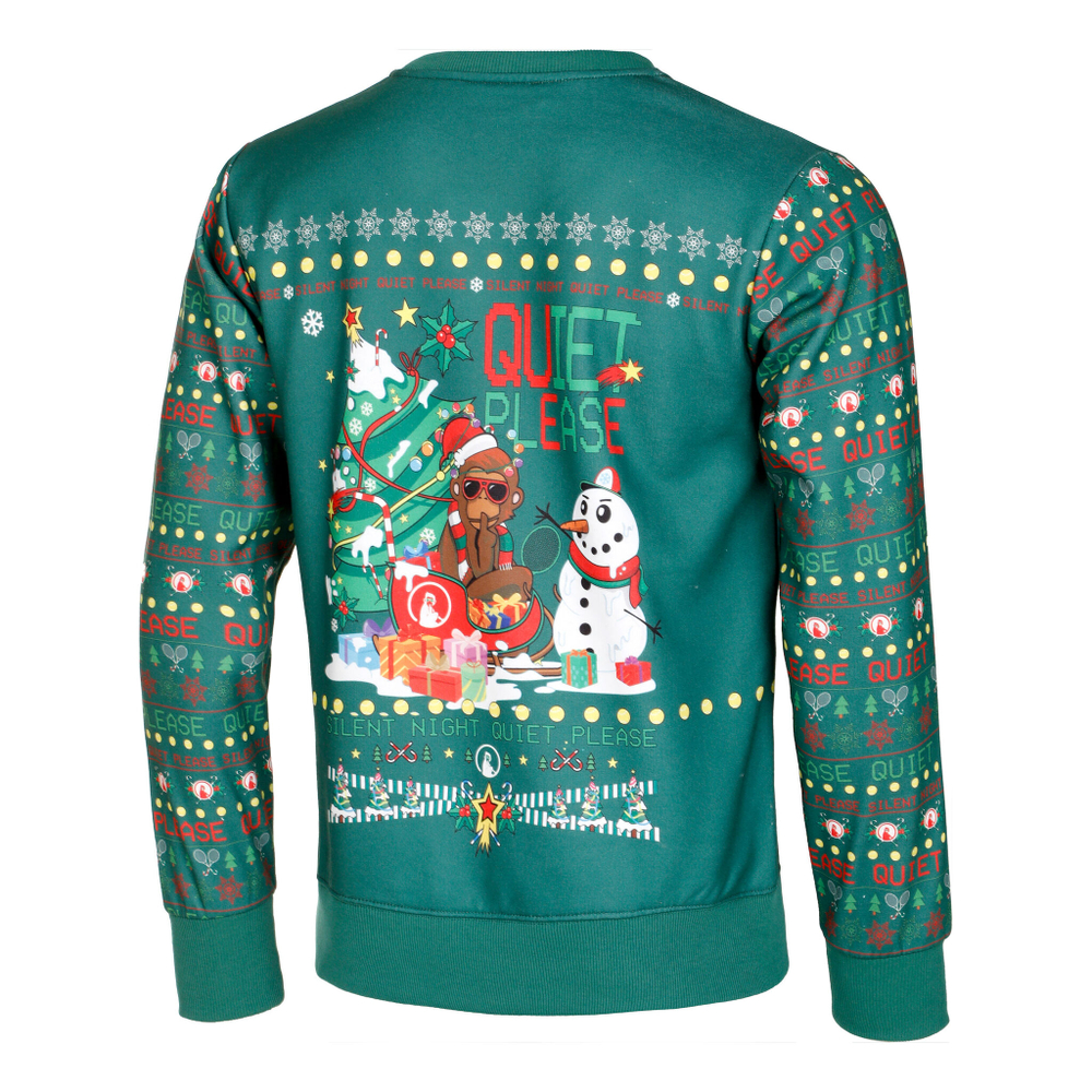 Мужская кофта теннисная Quiet Please Ugly Christmas Sweatshirt Men - Green, Multicoloured