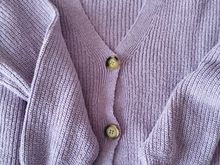 Qadın üçün açıq bənövşəyi, düyməli, toxunma jaket 10121004