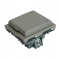 Розетка с заземлением и со шторкой, с крышкой Stekker Эмили 49959