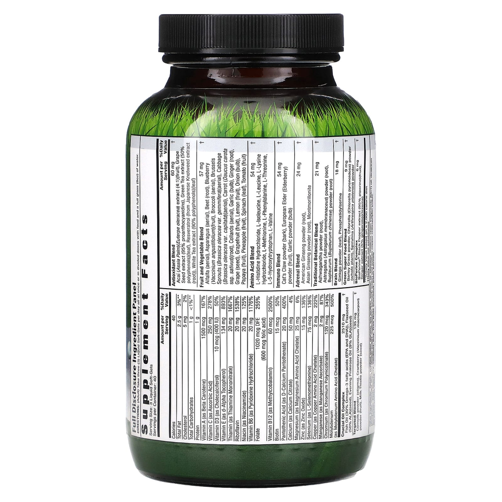 Irwin Naturals, Women's Living Green Liquid-Gel Multi, мультивитаминная добавка для женщин, 120 желатиновых капсул