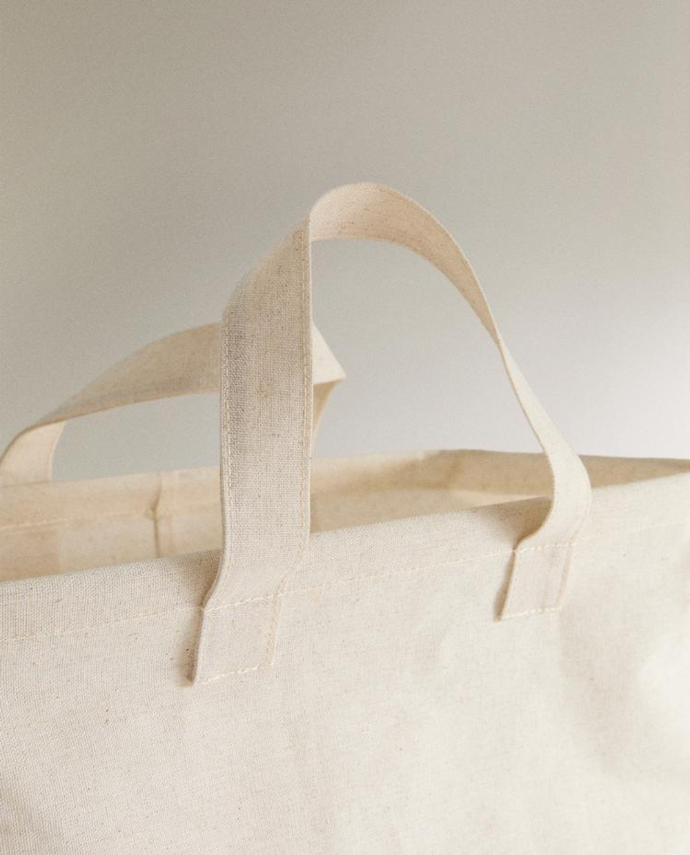 ZARA HOME КОРЗИНА ДЛЯ БЕЛЬЯ ИЗО ЛЬНА, СВЕТЛО-БЕЖЕВЫЙ