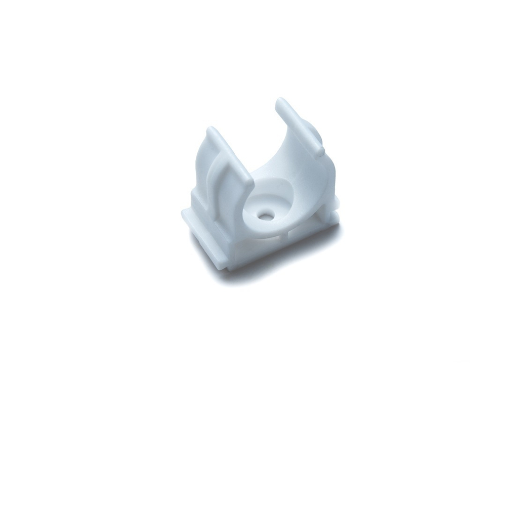 Крепеж-клипса для сантехнических труб для монтажных пистолетов (16 мм, белый, 100 шт/уп) FEDAST